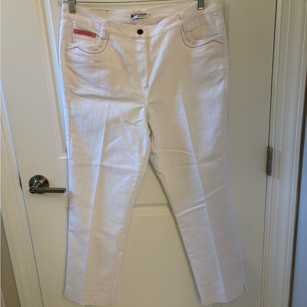 Carla Ferroni white pants size 50 EURO 14-16 US